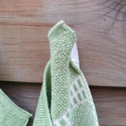 Jaquard Strikket �kologisk H�ndkl�de Gr�n Melon