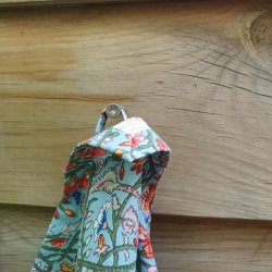 Viskestykke Bomuld Artisan Turkis Bl� med Blomster