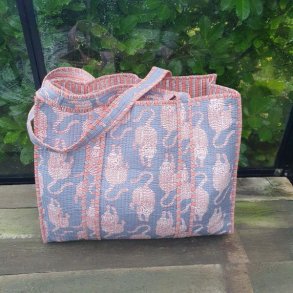 quiltt taske i 100 % bomuld