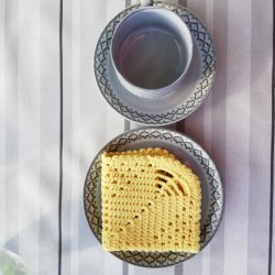 Rund tekstildug med Elastik Gr� Stribella �139 cm