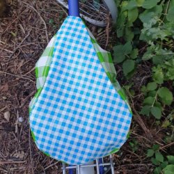 Cykelsadelovertrk Margit Bl/Grn Ternet