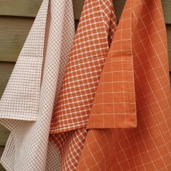 3 stk ternede rustfarvede viskestykker