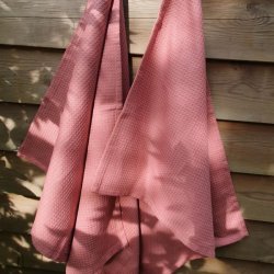 Vaffelvvet Rosa Viskestykke Withered Rose