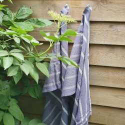 Viskestykke Bomuld Stribet Bl Au Maison