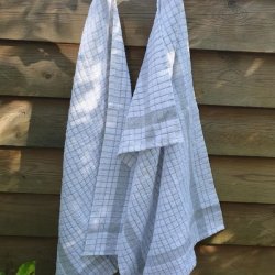 Viskestykke Frott Hvid med Gr