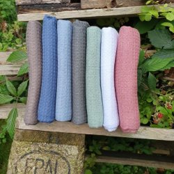 Vaffelvvet Rosa Viskestykke Withered Rose