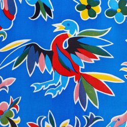 Rund voksdug 120 cm Bl Azul Aves Fugle