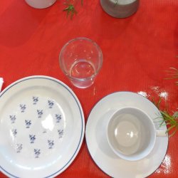 Rd Ensfarvet Voksdug 140 cm