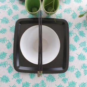 Voksdug med Grnne og Lys Bl Grene 142 cm