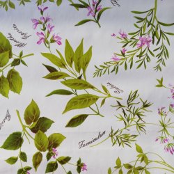 Rund Voksdug med Elastik Krydderurter 130 cm