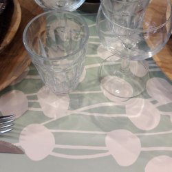 Rund voksdug med Elastik Grn Lola 60 cm - OUTLET