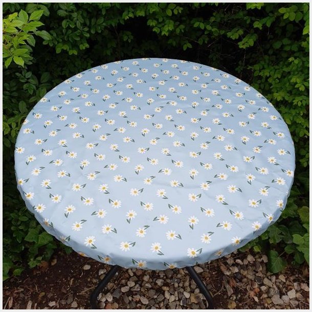 Rund voksdug med elastik 60 cm Marguerit