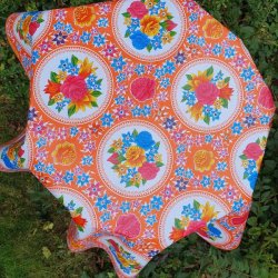 Rund voksdug 117 cm Rosario Orange