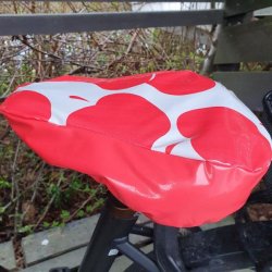 Cykelsadelovertr�k i Voksdug Margit R�de �bler