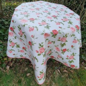 Rund voksdug �139 cm Rosa Roser