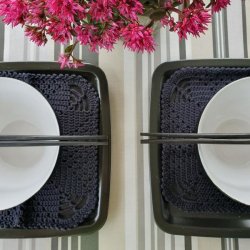 SortHvidGr Stribet Voksdug 140 cm