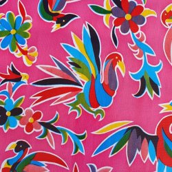 Aves Fuchsia Voksdug med Fugle