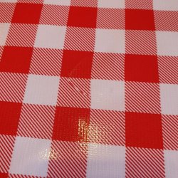 Rund voksdug 120 cm Rde og Hvide store Tern OUTLET