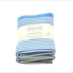 Karklude Stribede Lys Bl - 2 stk