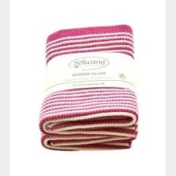 Karklude Stribede Rosa/Bordeaux - 2 stk