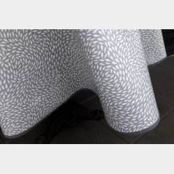 Rund voksdug 140 cm GrLysbrun Fisk