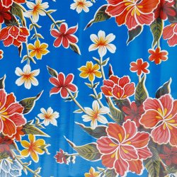 Fortin Bl Voksdug  med Blomster