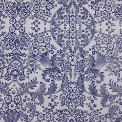 Paraiso Hvid voksdug med blt mnster