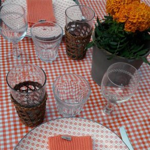 Ternet voksdug i orange 