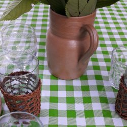 Stor ternet grn voksdug