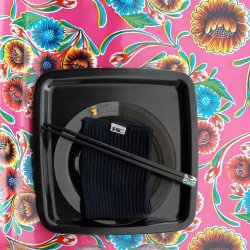 Florapola Fuchia Voksdug med Blomster