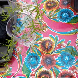 Florapola Fuchia Voksdug med Blomster