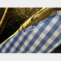 Forklde i voksdug med store bl tern