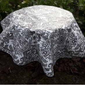 Rund voksdug 120 cm Sort med Paraiso