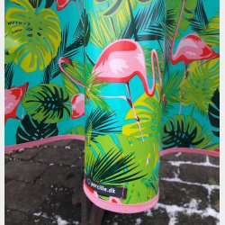 Rund voksdug 140 cm Flamingo