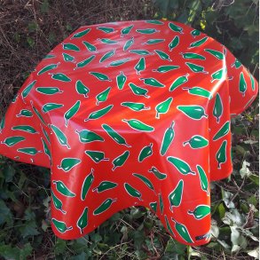 Rund voksdug   120 cm Chili Frugter