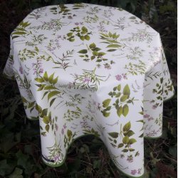 Rund voksdug 140 cm Krydderurter