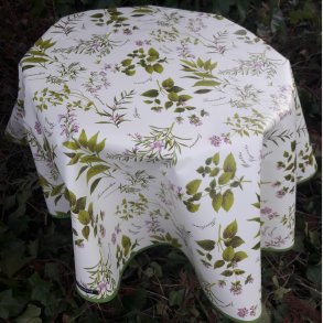 Rund voksdug 140 cm Krydderurter