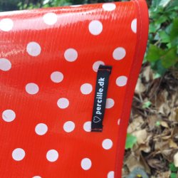 Rund voksdug 120 cm Rd Prik