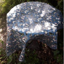 Rund voksdug 140 cm Sommerfugle