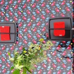 Flamingo Black Voksdug