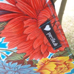 Forklde i voksdug i turkis