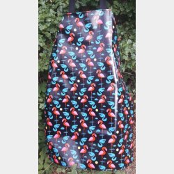 Forklde i voksdug sort flamingo