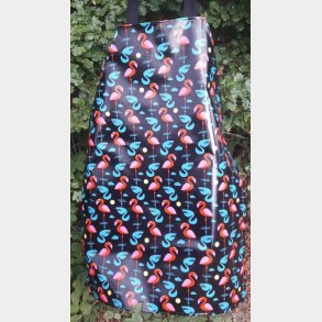 Forklde i voksdug sort flamingo