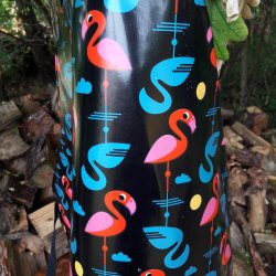 Forklde i voksdug sort flamingo