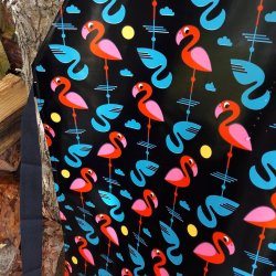 Forklde i voksdug sort flamingo