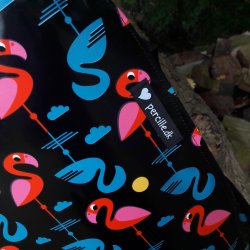 Brneforklde Voksdug Sort Flamingo