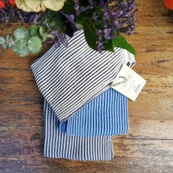 Ribstrikket Hndklde i bl