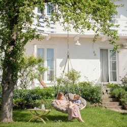 Swing Nest Rund Hngestol Taupe