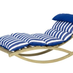 Rocking Lounger Liggende Gyngestol Navy