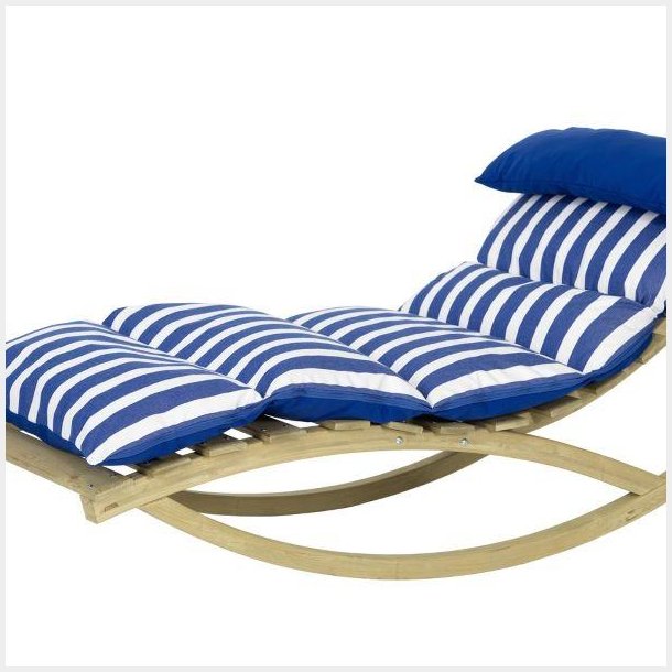 Rocking Lounger Liggende Gyngestol Navy